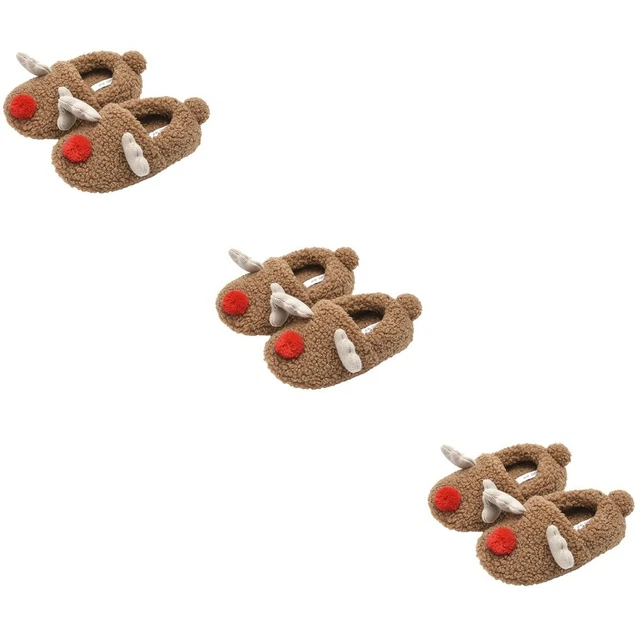 3 Pairs ladies gift animal slipper socks Chaussons Automne Hiver Pantoufles Pour