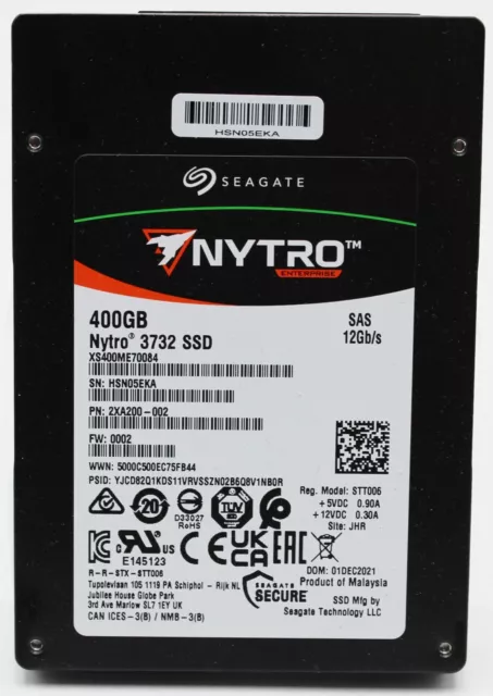 Seagate Nytro 3000 XS400ME70045 400 GB Solid State Drive - 2.5" Internal - SAS