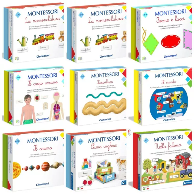 GIOCHI EDUCATIVI BAMBINI Montessori da 2 - 7 Anni Clementoni