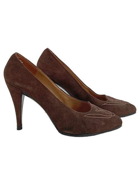 Escarpins CHARLES JOURDAN Paris – Talons Aiguille Cuir Noir, Taille 40, Fait Main France