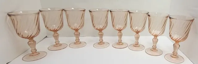 Vintage Arcoroc France Pink Swirl Depression Glass Dinnerware Choices