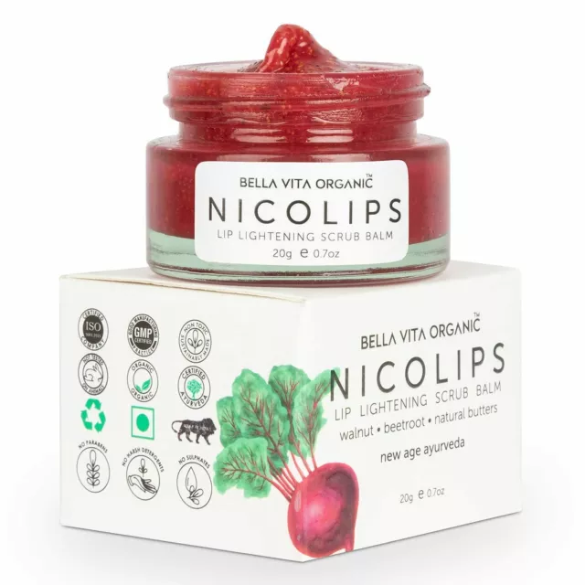 NicoLips Lip Balm Exfoliante para aclarar y aclarar los labios oscuros para...