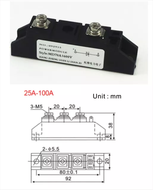 Photovoltaic Anti Reverse Diode Anti-Reverse MD25A1600V 25A 1600V