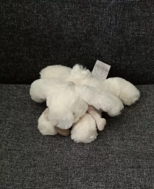 C1-Doudou plat lapin blanc taupe tout doux bonbon DOUDOU ET COMPAGNIE - Taupe