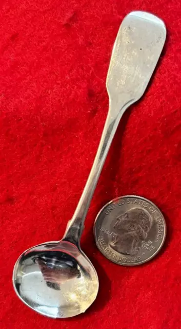 Sterling Silver 4" Salt Spoon - Robert Williams - Exeter - 1838