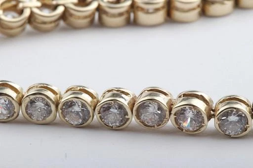 Tennisarmband Zirkonia 585 er 14kt Gelb Gold!