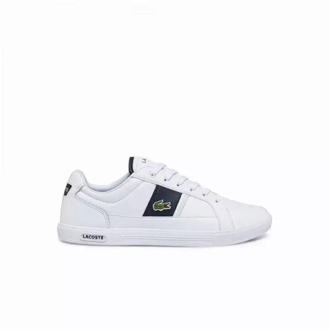 Lacoste Europa Trainers White Leather Mens