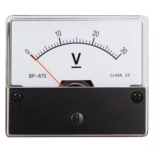 Messinstrument 0 - 30 V DC zum Einbau, Analog Voltmeter mit Shunt