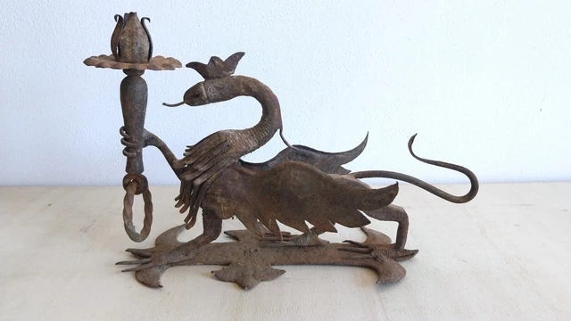 Bougeoir de table médiéval en fer forgé, petit ⚔️ Boutique Épées
