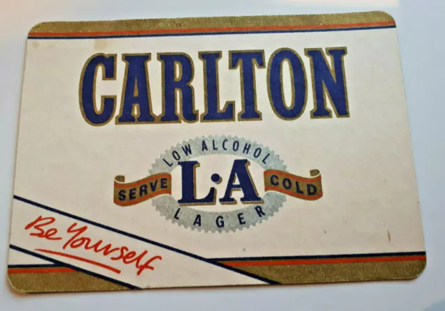 Carlton - Low Alcohol Lager - Vintage Beer Mat