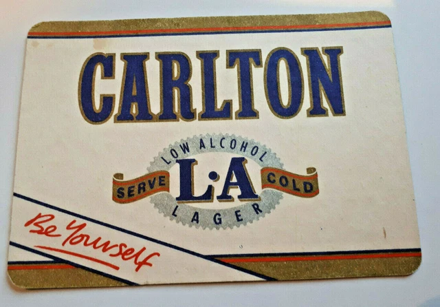 Carlton - Low Alcohol Lager - Vintage Beer Mat