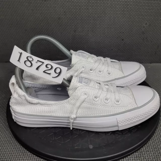 Converse Chuck Taylor Shoreline Shoes Womens Sz 7 White Gray Canvas Sneaker
