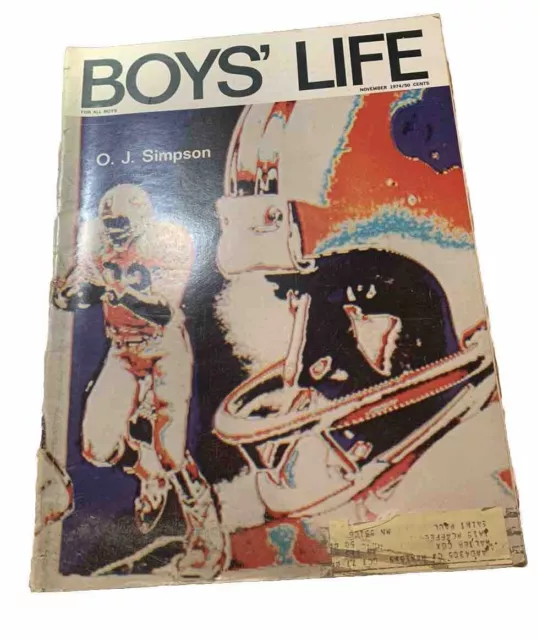 BOYS LIFE BSA  Boy Scouts November 1974 O.J. Simpson, Thanksgiving, Scouting