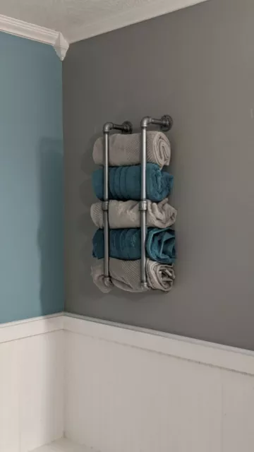 DIY Industrial Pipe Towel Rack holder urban steampunk rustic decor Free Shipping