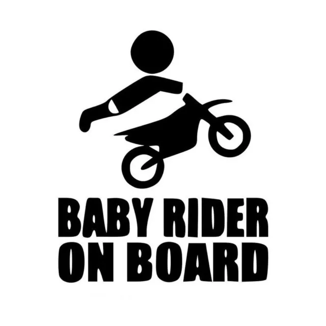 BABY RIDER A BORDO Coche Parachoques Camión Pegatina Divertida Calcomanía de Advertencia Decoración Extraíble