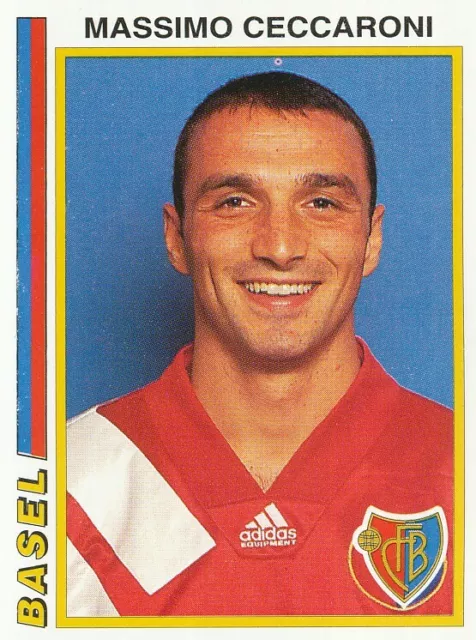 027 Massimo Ceccaroni # Suisse Fc.basel Sticker Panini Football 95