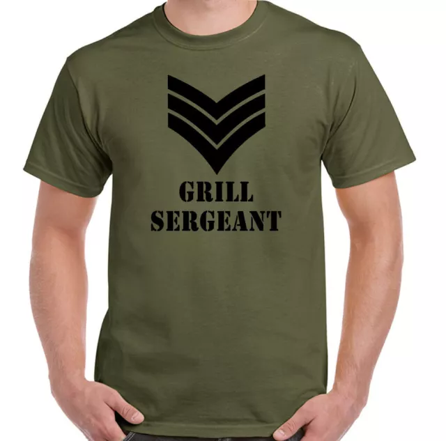 BBQ T-Shirt Grill Sergeant Mens Funny Gift Present BBQ Chef Fathers Day Cook Hat