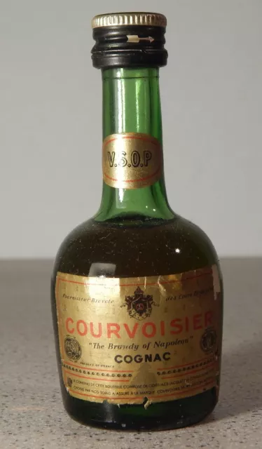 Mignonnette ancienne old mini bottle Cognac Courvoisier VSOP 40°