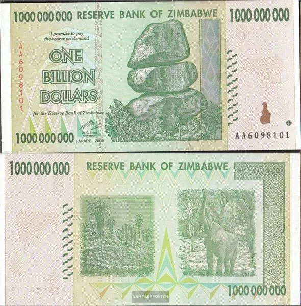 zimbabwe Pick-number: 83 mint UNC 2008 1.000.000.000 Dollars