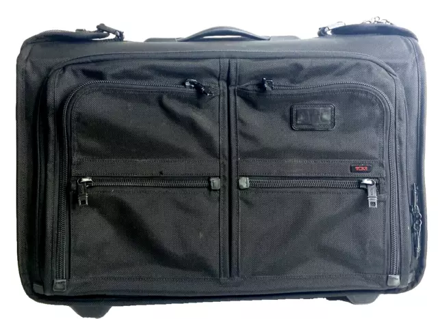 TUMI Alpha 22037DH 22” Black Carry-On Wheeled Garment Bag Rolling Suitcase