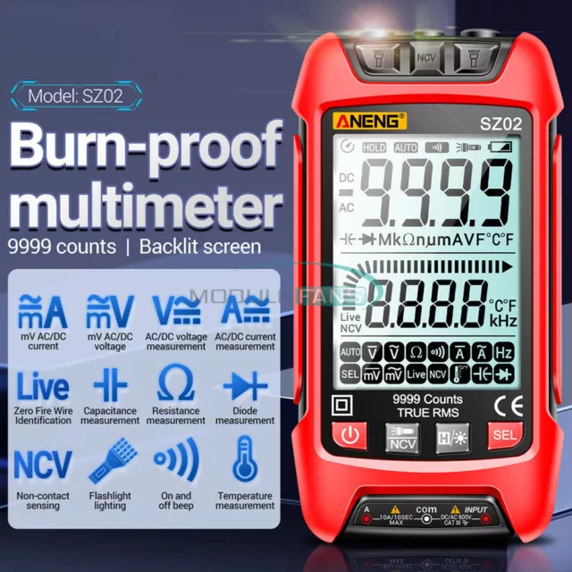 Digital Multimeter Voltmeter Resistance Capacitance Temp Transistor Tester Meter