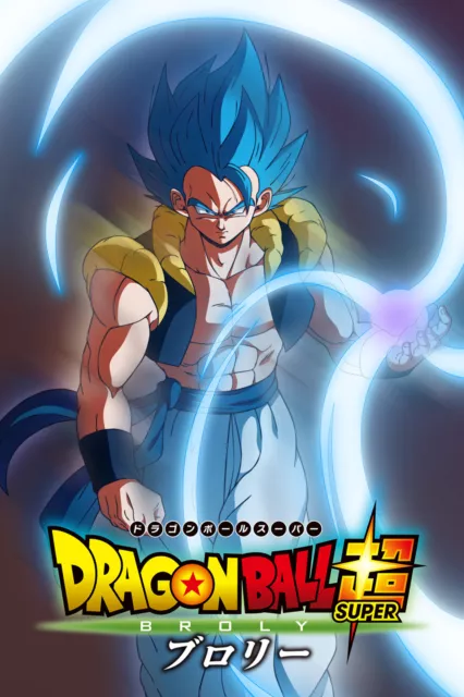 Dragon Ball Super Poster Broly Movie Vegeta Goku Vegeto Blue 12inx18inches