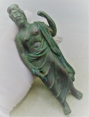 A245 Ancient Roman Bronze Statuette Of A Senatorial Figure Ca 200-300Ad Superb