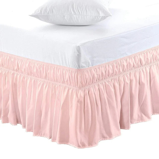 Microfibra Tessuto Singolo Misura Wrap IN Giro Letto Gonna 183cm x 91.4cm, ,