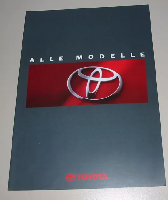 Auto Prospekt Toyota Alle Modelle Brochure Corolla Carina Starlet Camry Previa!