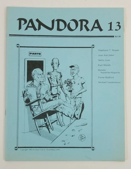 PANDORA #13 MAGAZINE (1985) Short Stories By Jean Ann Jakes, Kurt Moody ...