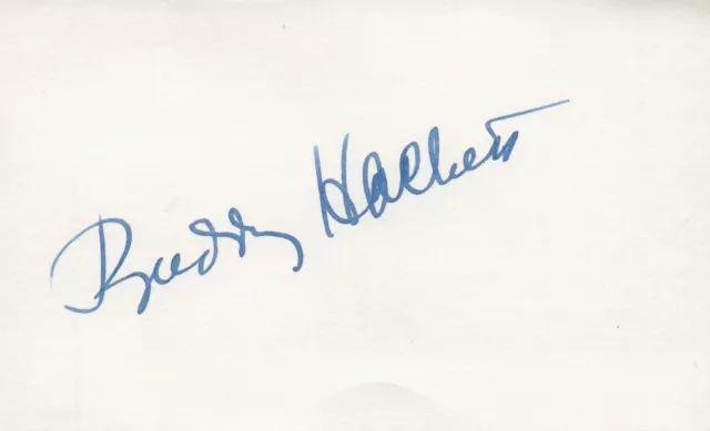 Buddy Hackett Actor Comedian Signed 3x5 Index Card with JSA COA
