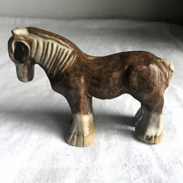 Vintage Tremar Studio Stoneware Pottery Pony / Shire Horse Figurine.