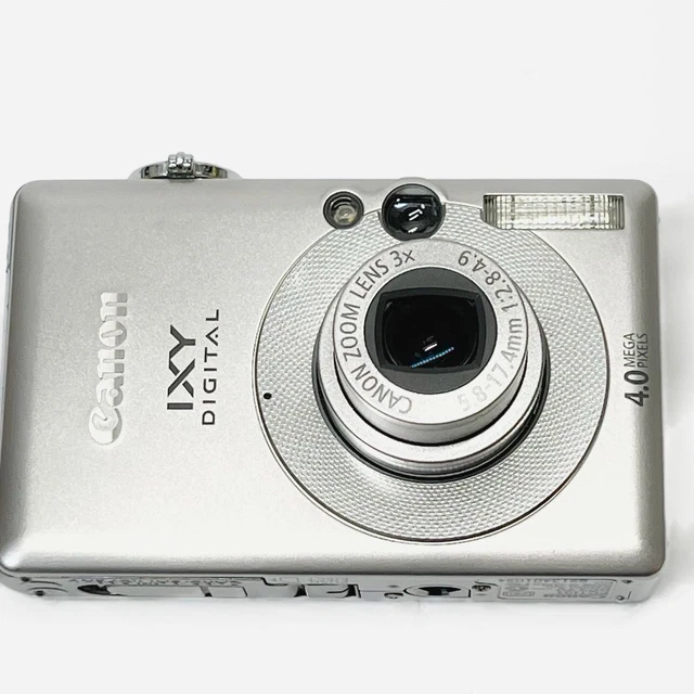 CANON IXY DIGITAL 50 Silver CCD Digital Camera w/ Box Leather Case