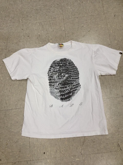 BAPE Ape Face Geometric Polygon Nigo Men’s T-Shirt Size Large