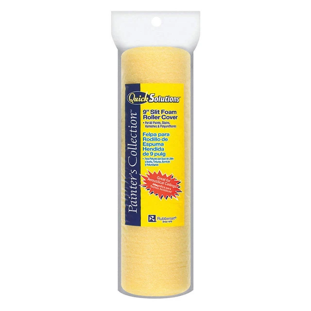 QUICK SOLUTIONS 690289890 Paint Roller Cover,9"L,No Nap,Foam