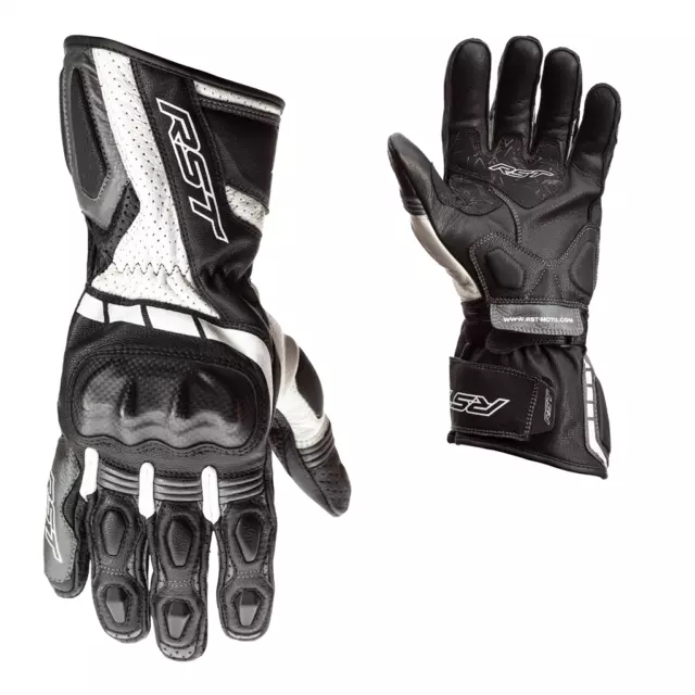 Rst 2391 Achse Ce Sport Motorrad Motorrad Handschuhe - Schwarz / Grau / Weiß