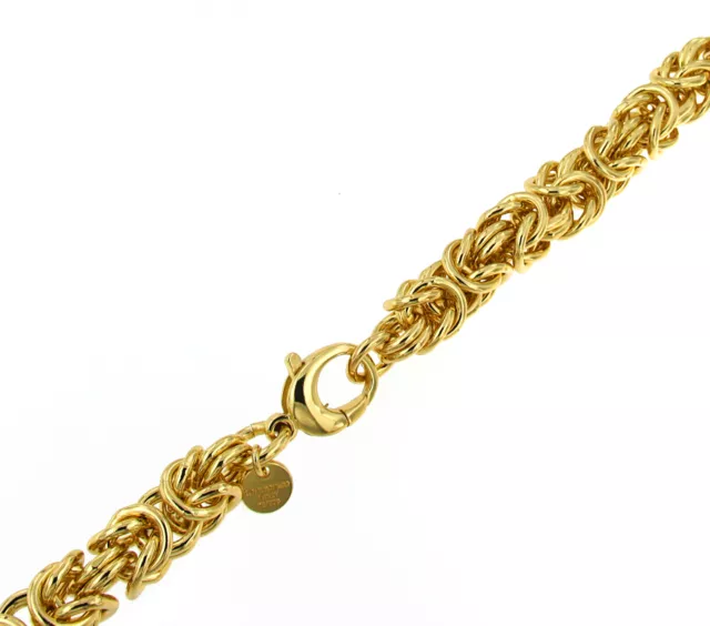 Bracelet chaîne royale Byzantine rond or doublé ou plaqué Femme Homme Bijoux