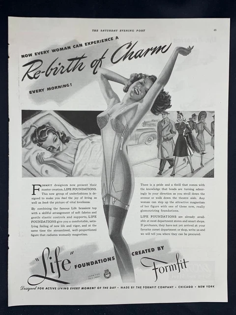 Magazine Ad* - 1942 - Formfit Foundations - World War 2
