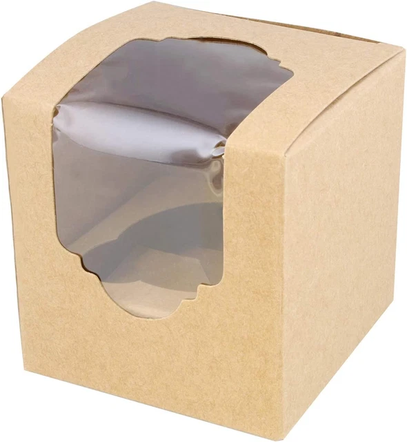Mini Cupcake Holders - 50 Pk Individual Cupcake Boxes with Inserts, 2.5