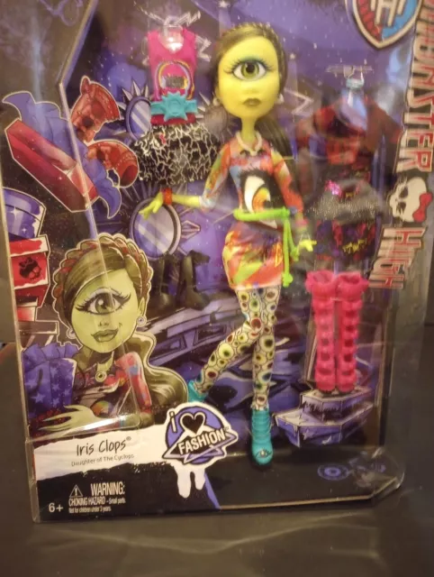 Monster High Doll "I Heart Love Fashion Iris Clops" 2014 NIB NRFB Box 2