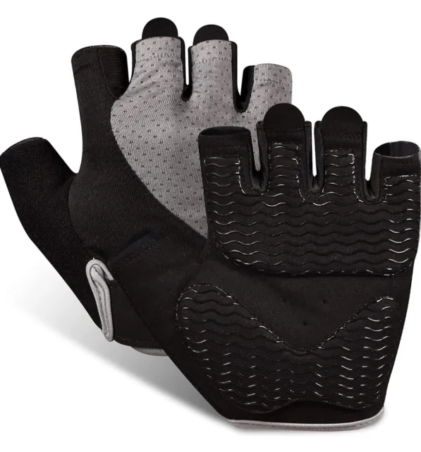 NEW Women Gym Gloves Sport Workout Weight Lifting Fitness Exercise Size M - Gray