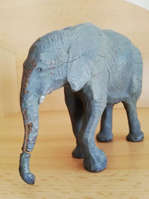 Masse Elefant Jungtier gestempelt Bastelware DDR Spielzeug Vintage Zoo alt Lineo