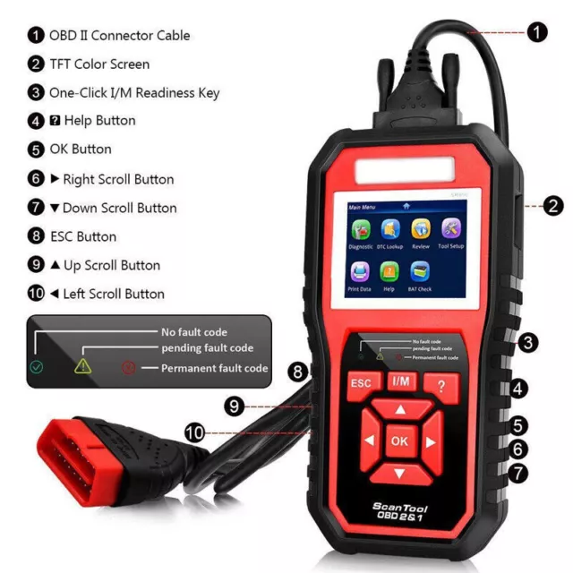 Universal ODB OBD2 auto Diagnostic Tool Scanner KW850 Automotive Code Reader SET