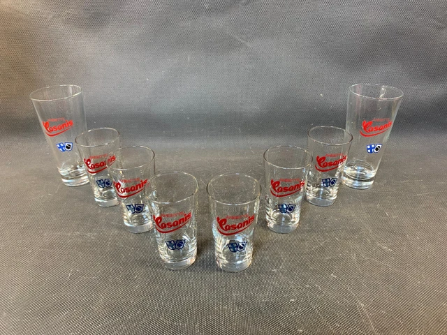 6 VERRES A SIROP TEISSEIRE ROUGE