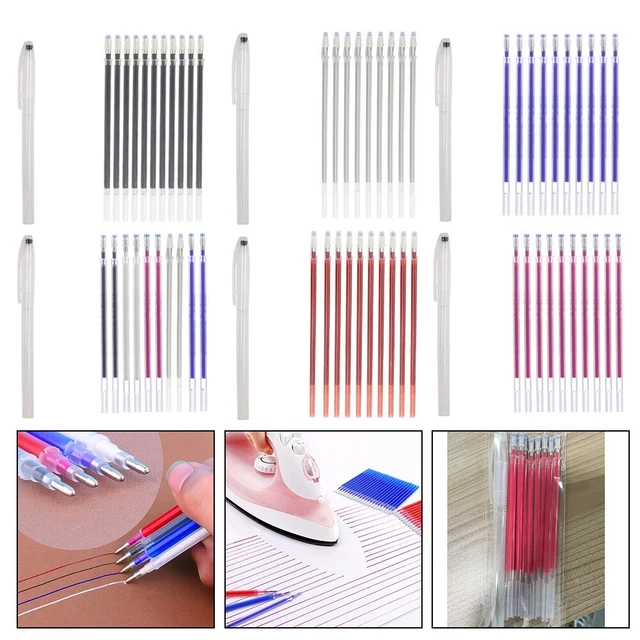 Stylo Marqueur Pour Tissu - Effaçable à La Chaleur - Rechargeable - Parfait Pour Couture, Quilting Et Projets Créatifs - 3