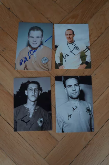 4x orig.sign. Foto u.a. 9 x 13 cm DFB Deutschland HSV Hamburg Horst Kurjuhn etc