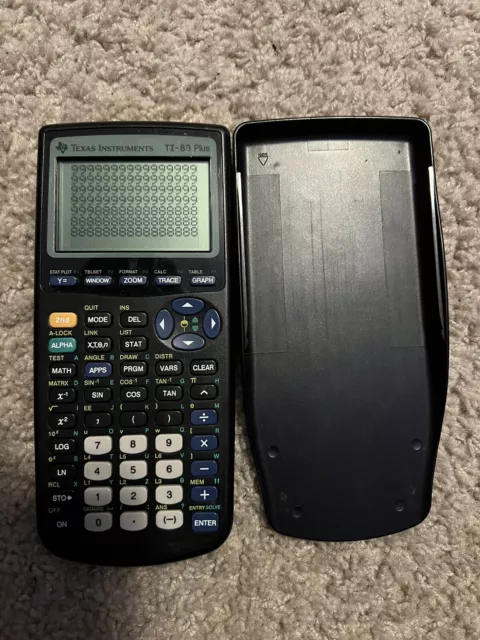 Texas Instruments TI-83 Plus Graphing Calculator + Cover Lid | TESTED