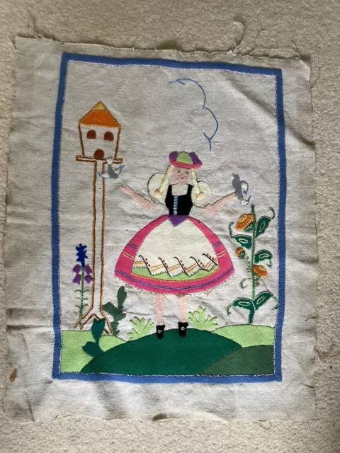 Vintage Nursery Sampler.  Felt Appliqué & Embroidery