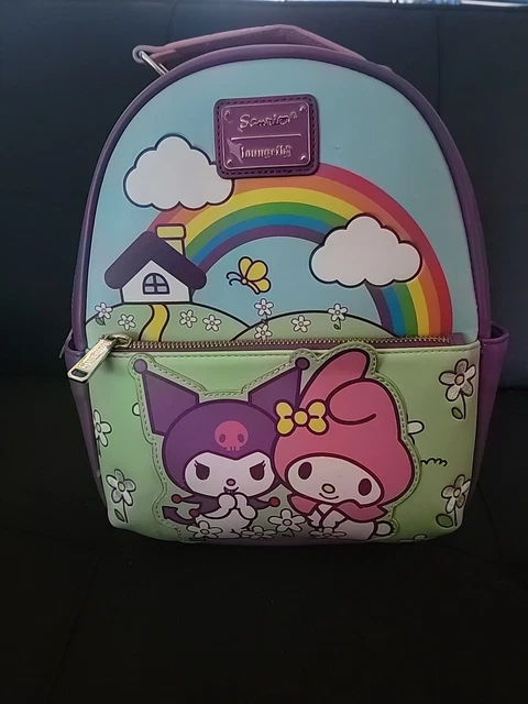 Loungefly Sanrio Kuromi and My Melody Best Friends Forever Exclusieve mini- rugzak met portemonnee, zwart, mini mini rugzak, Zwart, Mini