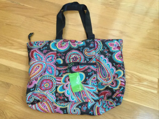 NWT Vera Bradley “Tote In A Pouch” Parisian Paisley Foldable Nylon Bag Packable